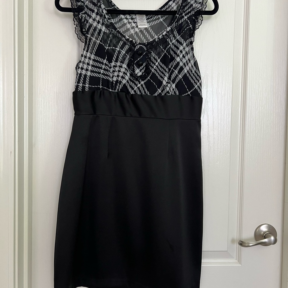 Charlotte Russe Black and White Checkered Mini Dress